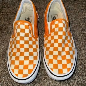 Vans Orange Checkered